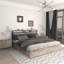 Très grand lit antique gris avec un grand espace de rangement - Gardez votre chambre à coucher propre et organisée, cadre en métal élégant, bruit et assemblage facile Profitez d'une installation silencieuse