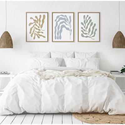 «Matisse Inspired Abstract Botanicals» par The Creative Bunch Studio, ensemble d'art mural sur toile encadrée