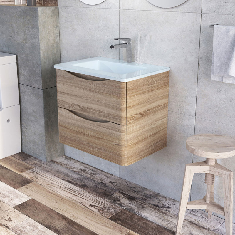 Stanhope 600 mm Single Vanity with Integrated Glass Basin