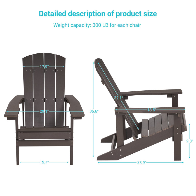 Armenio Outdoor Adirondack Chair, Coffee