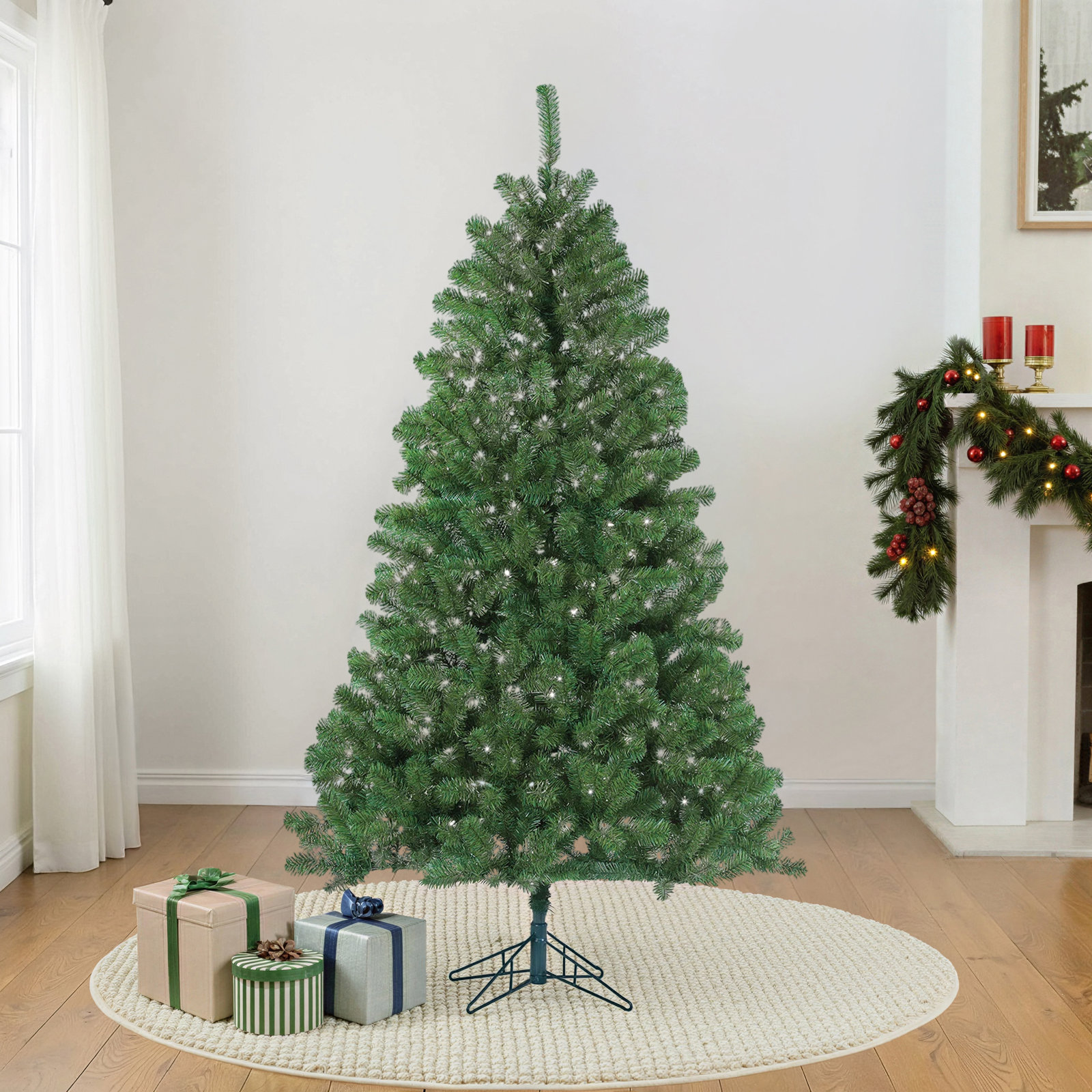 84' Lighted Artificial Pine Christmas Tree
