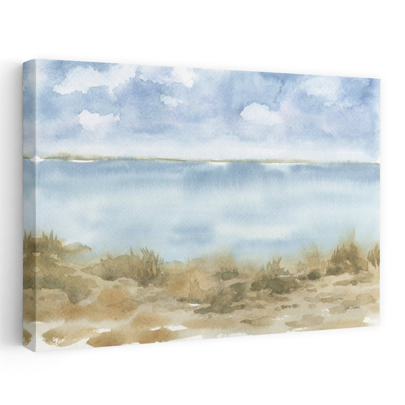 Cape Cod I bleu côtier blanc plage brun, H 24 po x l 16 po