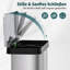 72L Kitchen Waste Separation System, 2 x 36L Pedal Bins with Soft-Close Mechanism, Double Metal Waste Bins without Inner Buckets, Waste Collector Bins with Bag Fixation for Home & Office