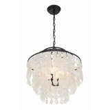 Brielle Capiz Shell 4 Light Bronze Chandelier