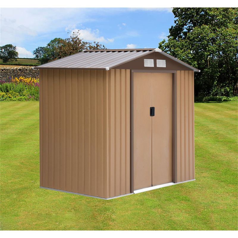 Remise de rangement extérieure en acier, Gris, H 73 po x l 84 po x P 51 po