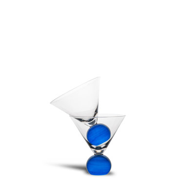 Ensemble de 2 verres à martini Latitude Run® par Widgeteer, bleu