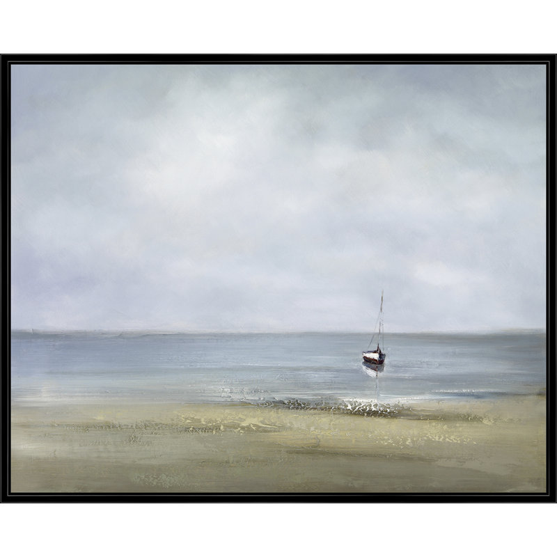 Serenity At Shore Painting, Black