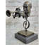 Sculpture abstraite en bronze en bronze sur buste