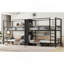 Lit superposé simple en métal quadruple avec rangement intégré et caractéristiques de sécurité, idéal pour les espaces multi-occupants-2033445296