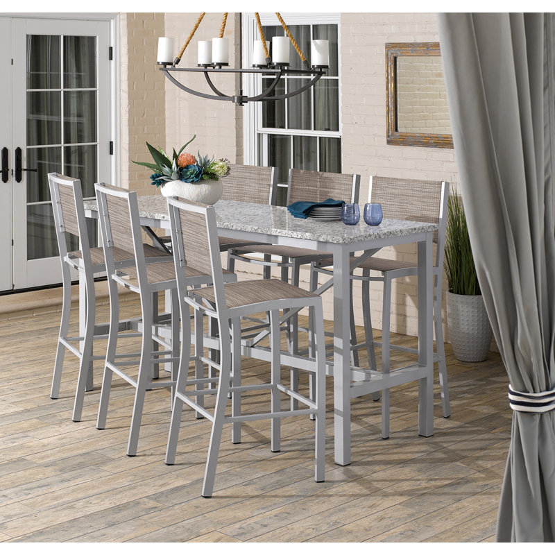 Travira Outdoor Bar Stool, Bellows