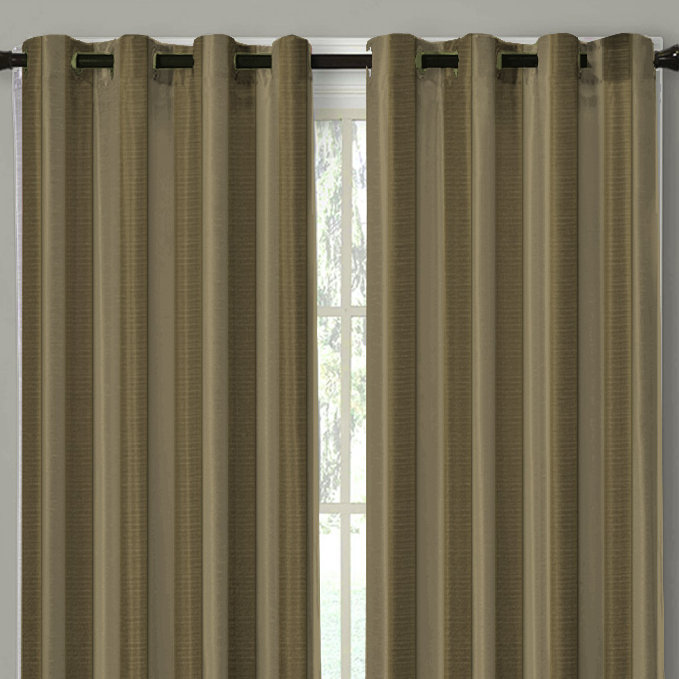 Cynthia Room Darkening Curtain Pair, Mushroom