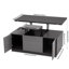 Table basse rectangulaire moderne à plateau relevable multifonctionnel avec rangement