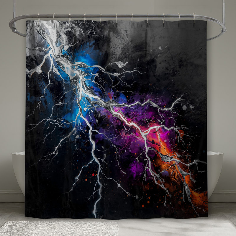 Rideaux de douche électriques très longs, 70in W x 93in H