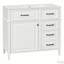 Meuble-lavabo de 36 pouces avec lavabo en céramique, structure en bois massif, armoire en panneau de fibres à densité moyenne, tiroirs rabattables et tablette réglable pour un rangement efficace-204063997-204063999