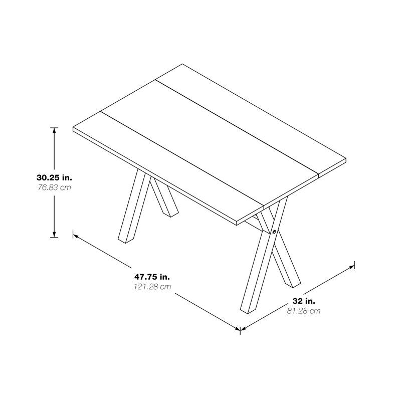 Meilani 47.75'' Console Table, Distressed Washed Gray