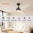 StellarAir 52" Indoor Black Dual-Monte Ceiling Fan with Clear Blades, LED Night Light, and Remote Control