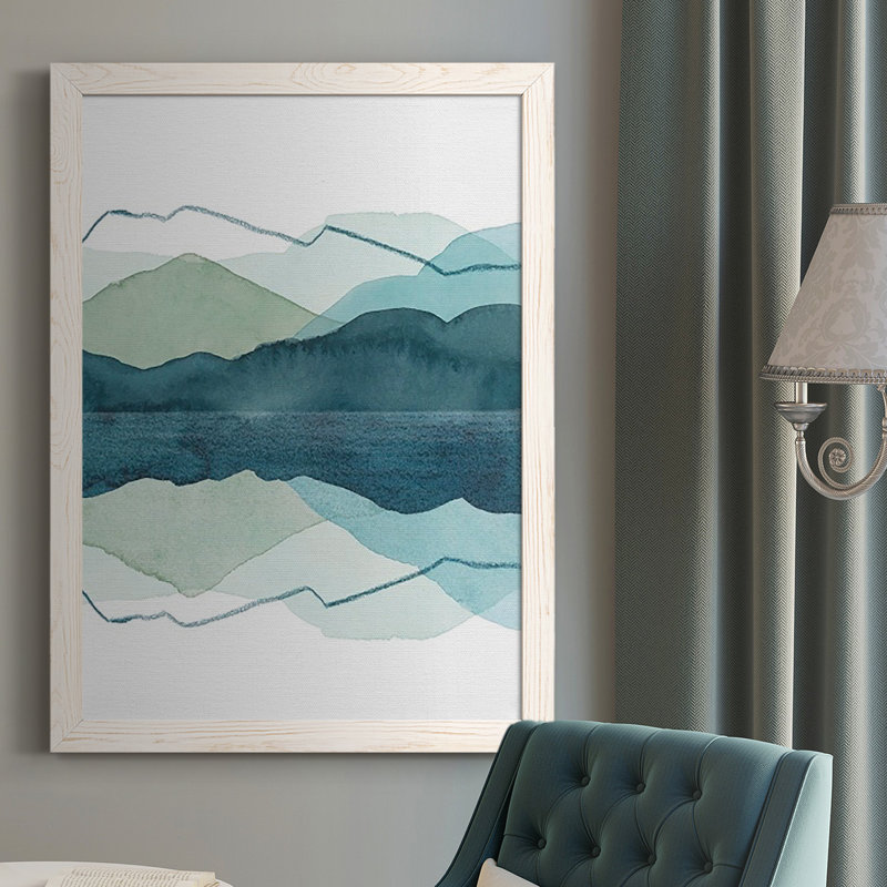 «Icicle Range II», reproduction sur toile encadrée, Cadre blanc, H 37,5 po x l 27,5 po x P 1 po