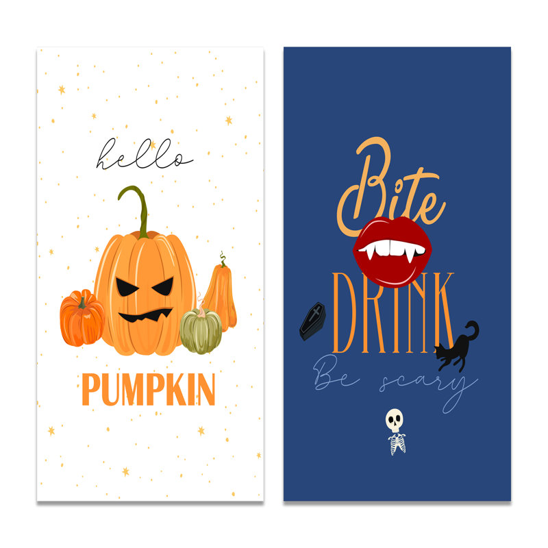 «Happy Halloween with Mystical Elements I», ensemble de 2 impressions, Toile tendue, H 20 po x l 24 po x P 1 po