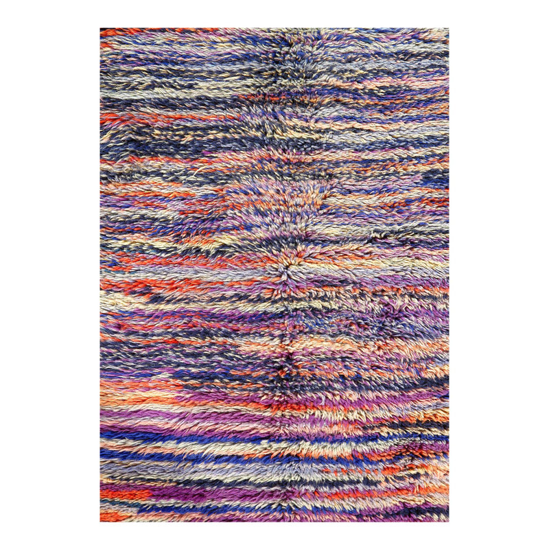 One-of-a-Kind 6'5" X 8'5" 1970s Wool Area Rug in