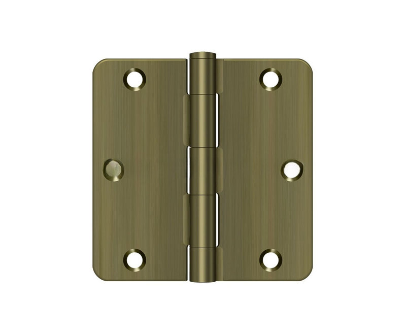 Steel Hinge, Antique Brass