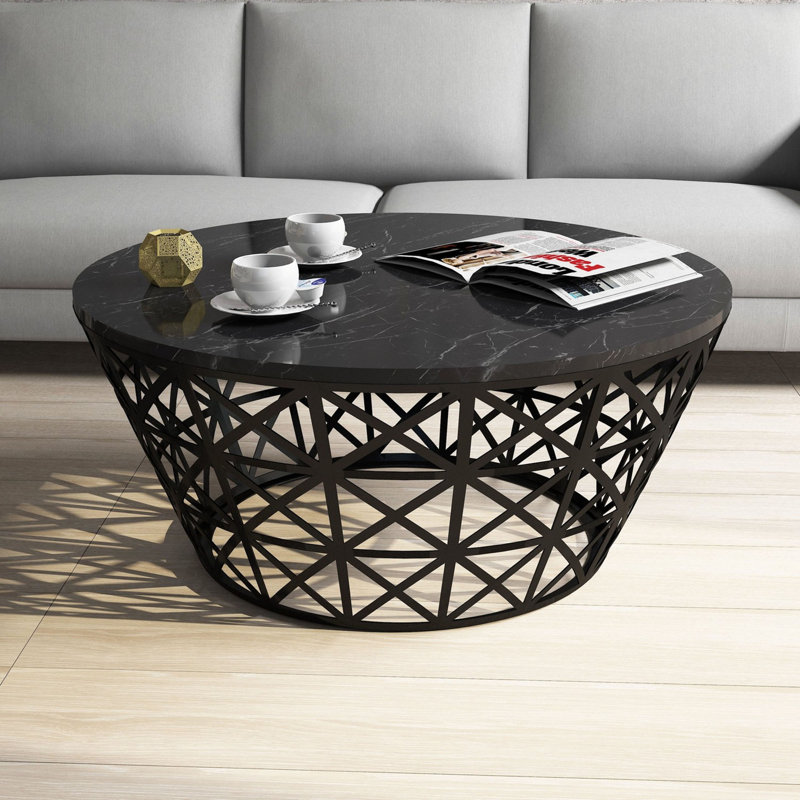 Knierim Frame Coffee Table, Black, Marble