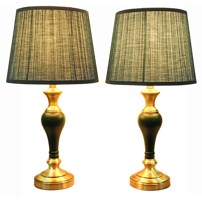 Ensemble de lampe de table 25" brookhaven, Vert forêt, Ivoire