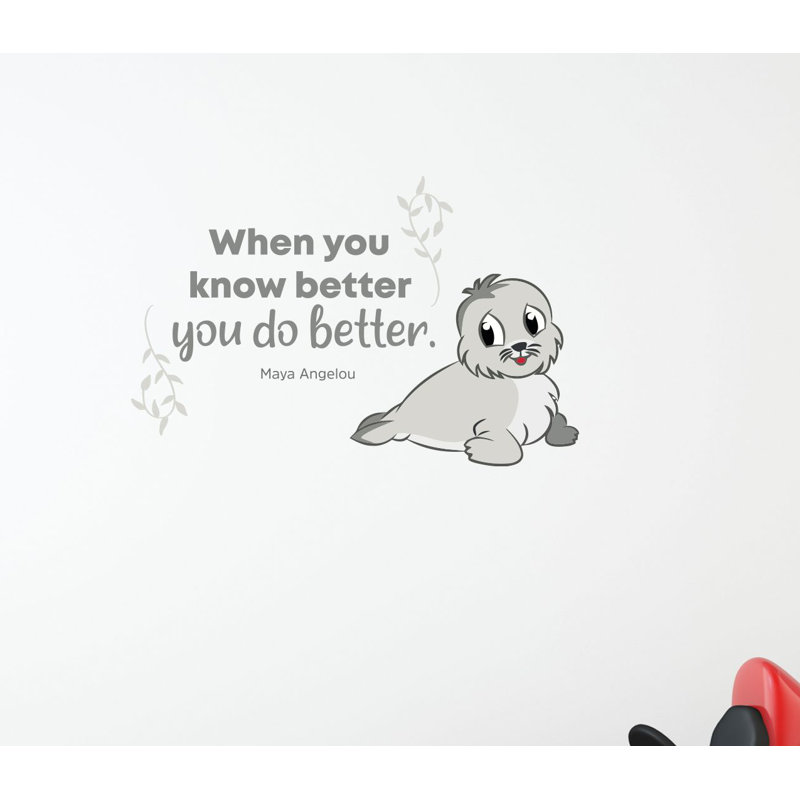 Adhésif décoratif en vinyle "know better cute", H 35 po x l 40 po