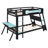 Multifunctional Twin Bunk Bed, Wood Frame, Modern Gaming Setup, Ideal For Home