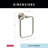 Westdale Wall Mount Square Closed Towel Ring Bath Hardware Accessory in Brushed Nickel