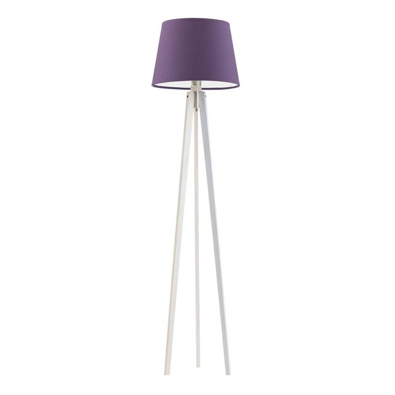 Araby 158cm Tripod Floor Lamp, White, Purple