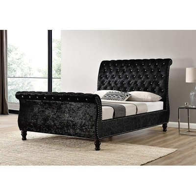 Upholstered Bed with Mattress