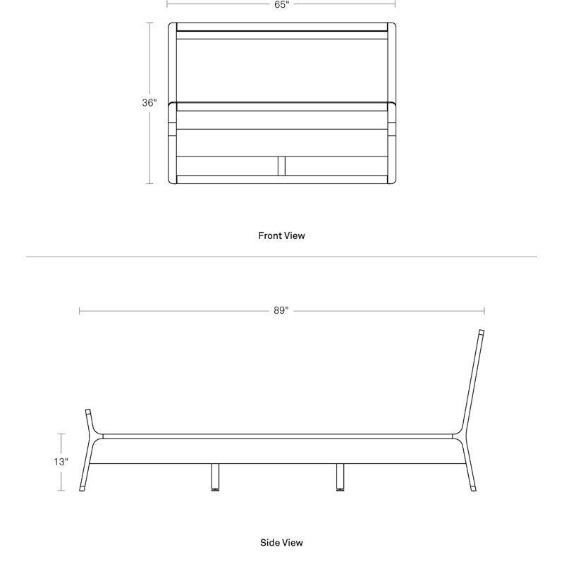 Woodrow Platform Bed, Queen, Walnut