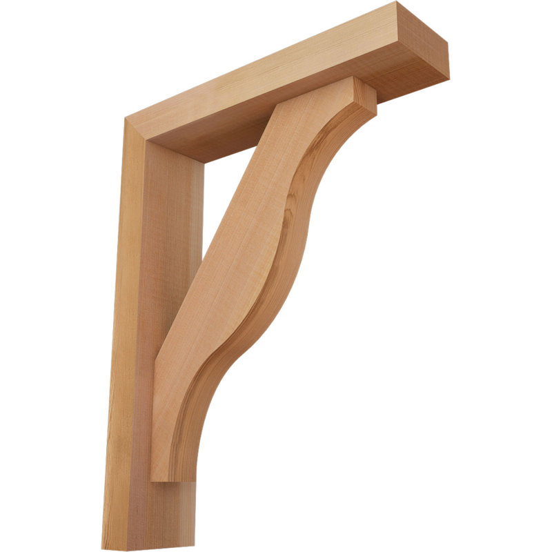 Support Funston Block avec support décalé, 18 x 14, Cèdre rouge occidental de l 3 1/2 po (lisse)