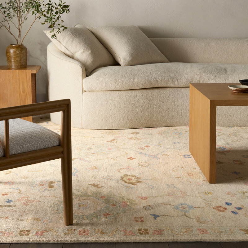 Orenda Aveline ORN09 Handknot Floral Ivory/Multicolor Area Rug