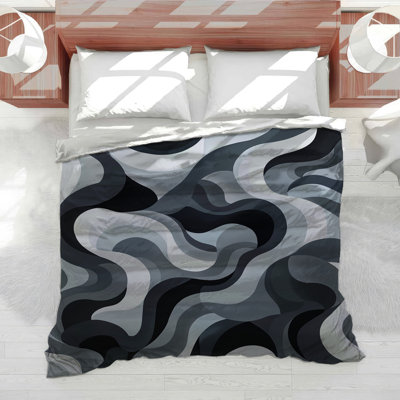 Abstract Waves Bedding Abstract Duvet Cover Modern