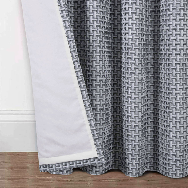 Reynardo Linen Room Darkening CURTAINS Pair, 114cm Width x 137cm Drop, Grey
