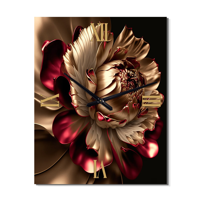Horloge murale Gilded Rose Vintage Glam III, Très grand