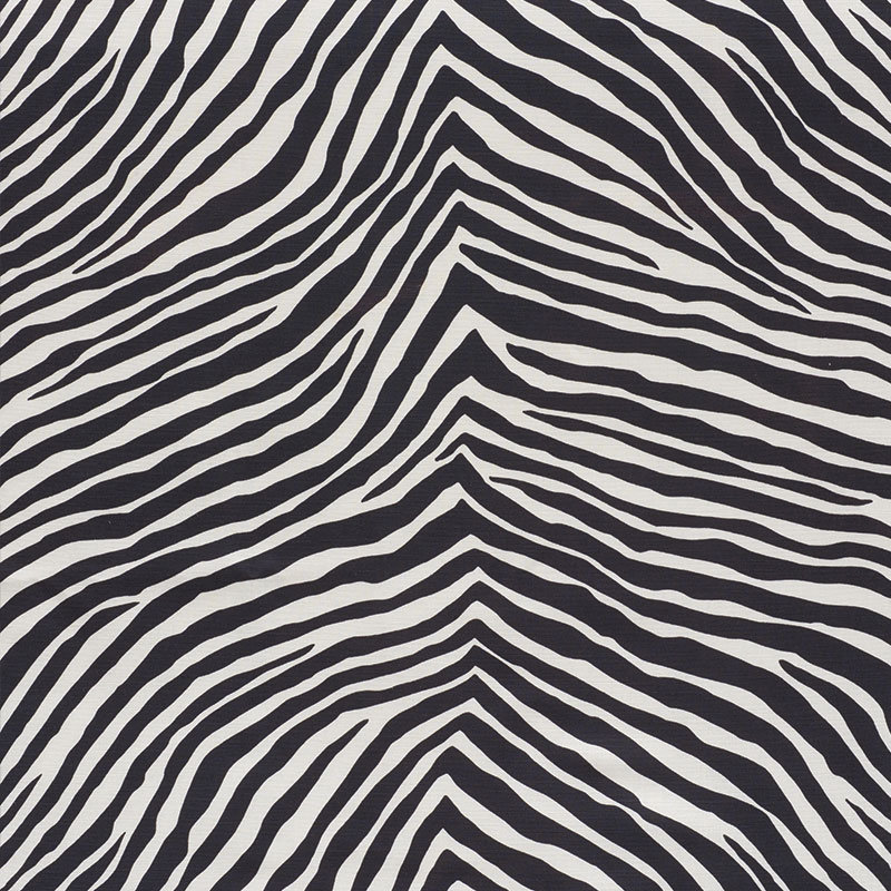 Iconic Zebra Fabric, Black