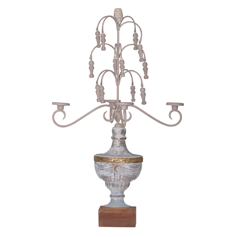 29.5'' H Concrete / Cement Tabletop Candelabra