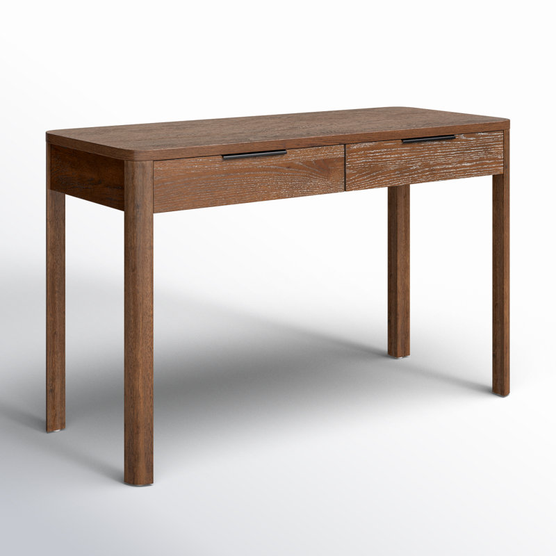 Gabrietta Solid + Manufactured Wood Writing Desk, Medium Oak