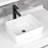 Fulorni Rectangular Ceramic Vessel Sink - Modern Above Counter Bathroom Sink With High-Gloss Finish And Durable Glaze