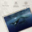 Baleines à bosse sur toile-1078703531