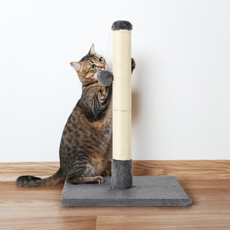 Doyna Scratching Post, 23.6" H x 16" W x 16" D, Gray