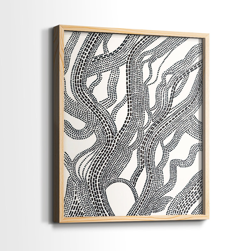 Dots and Dashes I Framed Print - Solid Wood, 15" H x 12" W