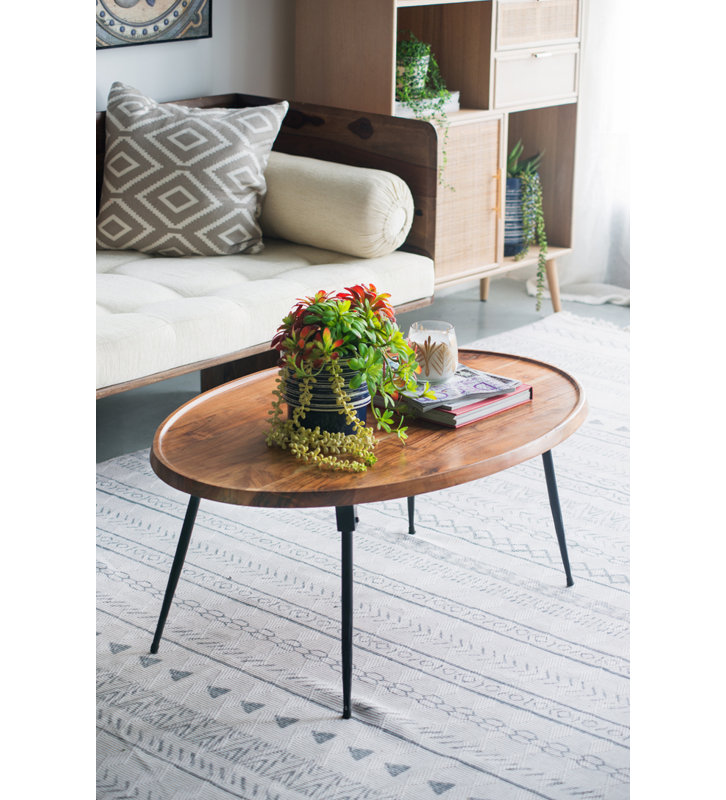 Table basse ovale