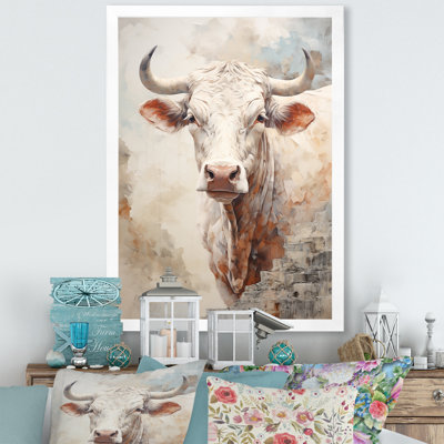 " Handsome Beige Cattle Portrait "