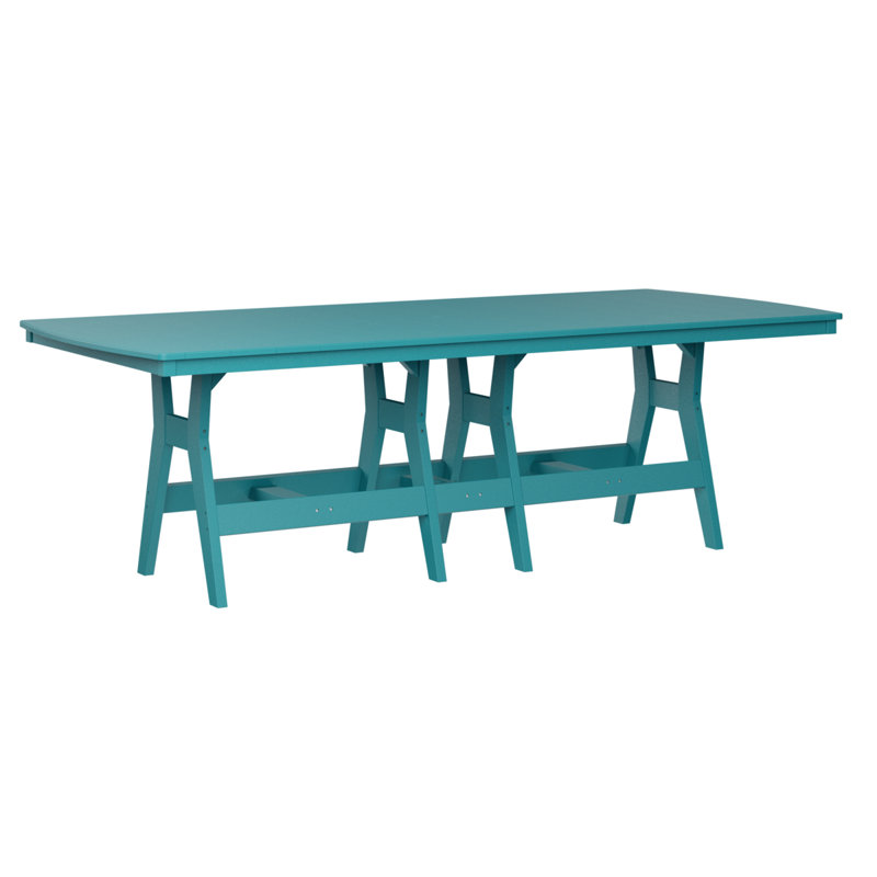 Table de salle à manger rectangulaire 96 po Berlin Gardens Harbor, Bleu Aruba