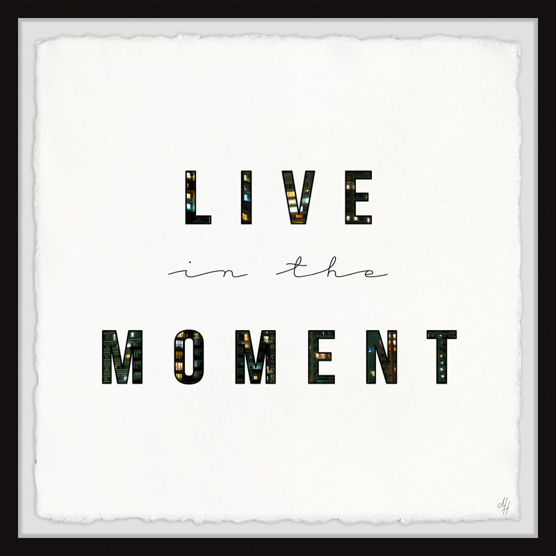 Live in the Moment II - Impression de photo sur papier, H 12 po x l 12 po x P 1,5 po