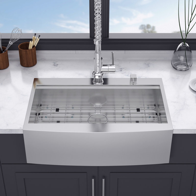 33'' L Single Bowl Stainless Steel Kitchen Sink
