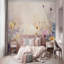 Murale aquarelle fleurs sauvages-714439795